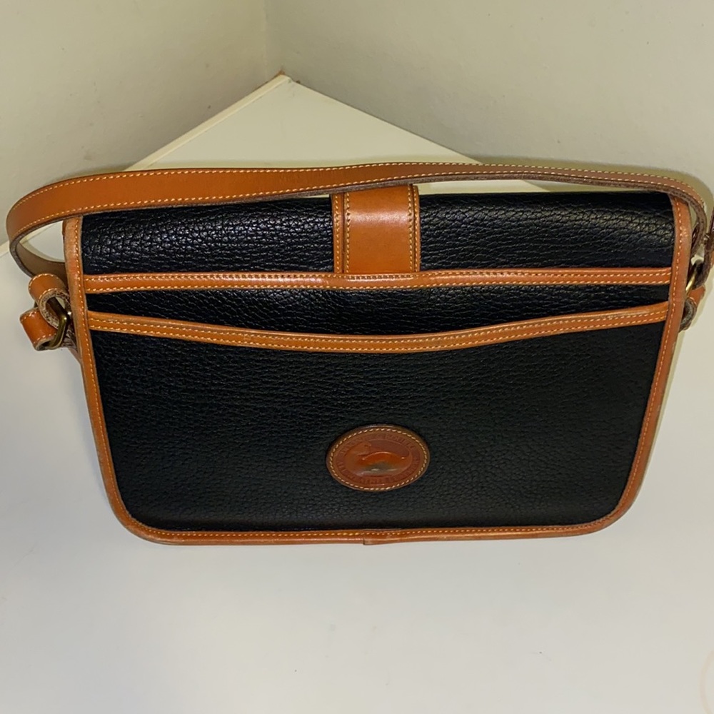 Dooney & Bourke Vintage Brown Leather Flap Crossbody Shoulder Bag - Picture 7 of 12